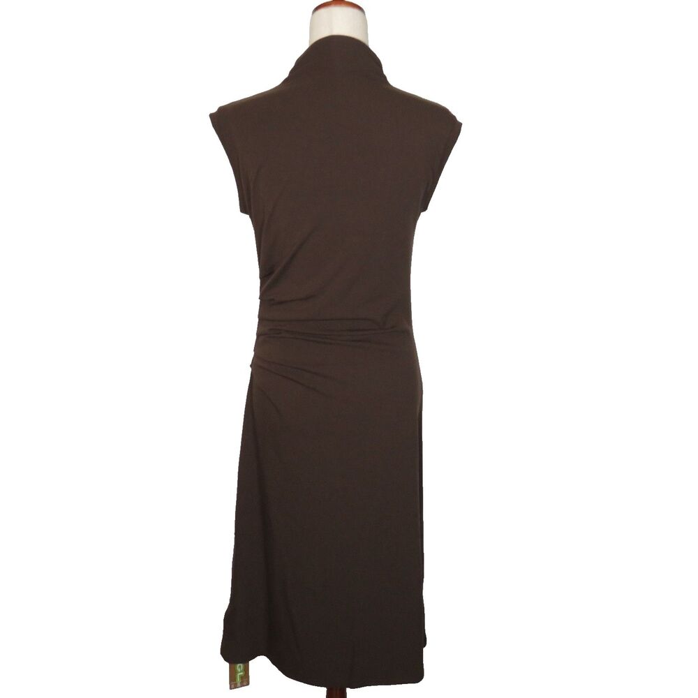 New With Tag OGL Chocolate Brown Sleeveless Midi Dress - Picture 7 of 14